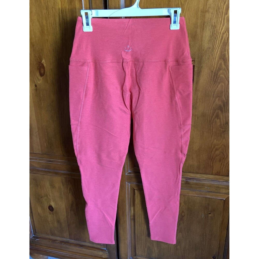Beyond Yoga Out Of Pocket High Waisted Midi Leggings Size XL Coral Pink Heather - Picture 2 of 9